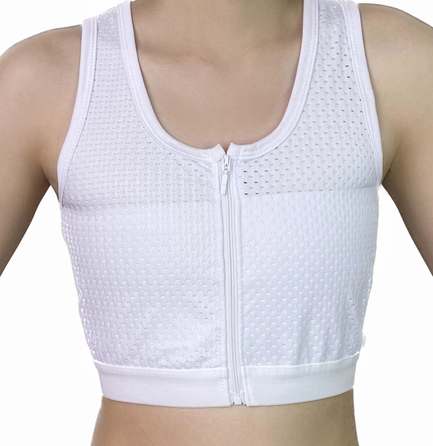 Half Zipper Front Bandage Top